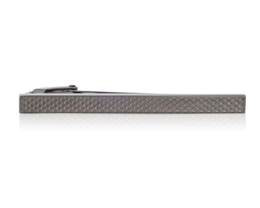 Gun Metal 55mm Tie Clip with Textured Centre by Elizabeth Parker
