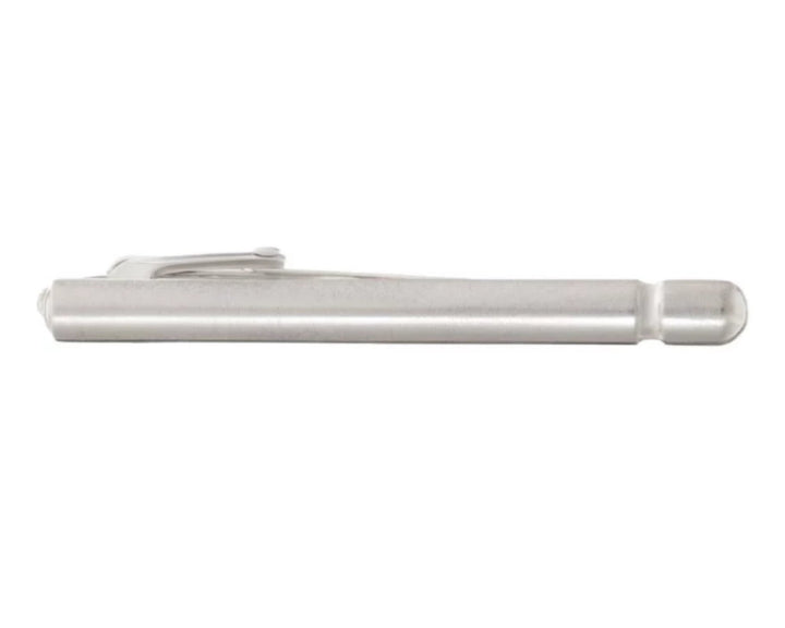 Bevelled Brushed Metal Tie Clip by Elizabeth Parker