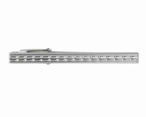 Grid Patterned Simply Metal Tie Clip by Elizabeth Parker