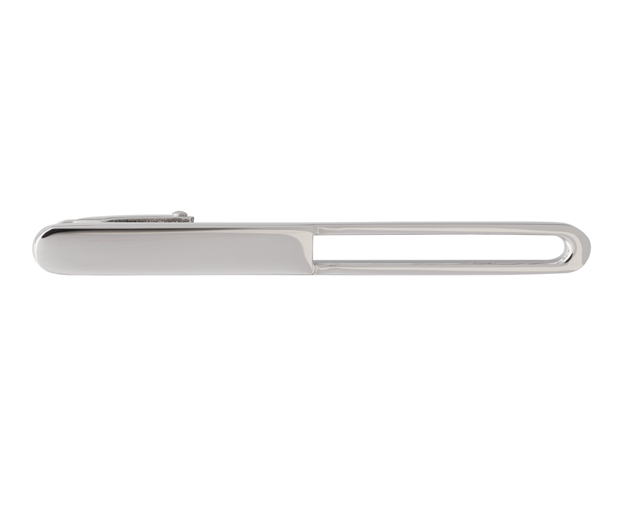 Half a Hollow Metal Tie Slide Clip