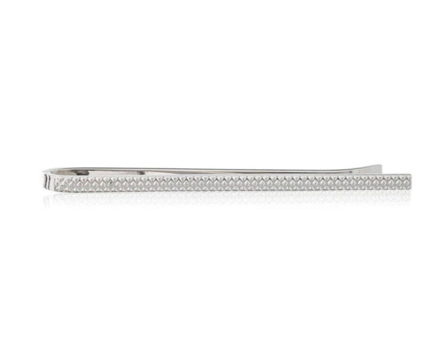 Vintage Simply Metal Tie Slide with Industrial Pattern by Elizbabeth Parker by Elizabeth Parker