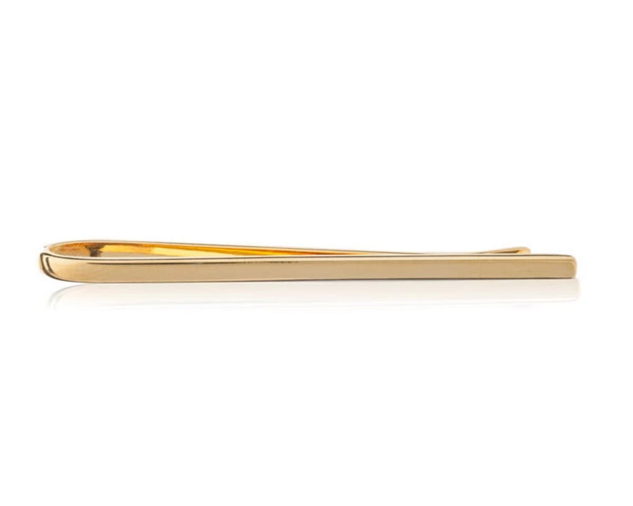 Vintage Polished Gold Plated Tie Slide - 50 mm by Elizabeth Parker