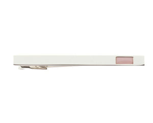 Polished Simply Metal Tie Clip With Sugar Pink Insert by Elizabeth Parker