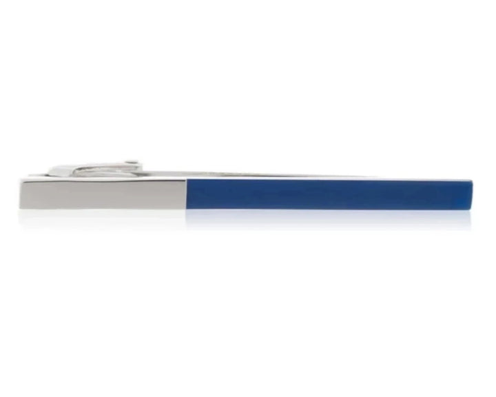 Blue Acrylic and Polished Metal 55mm Tie Clip by Elizabeth Parker