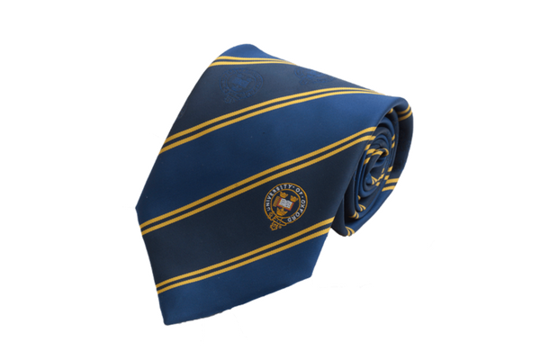 University of Oxford Double Stripe Blue and Gold Tie