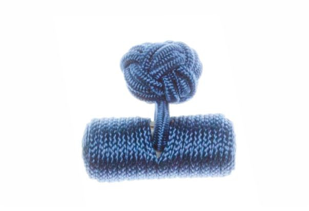 Royal Blue Barrel Cuffknots Knot Cufflinks - by Elizabeth Parker England