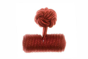 Burgundy Red Barrel Cuffknots Knot Cufflinks - by Elizabeth Parker England