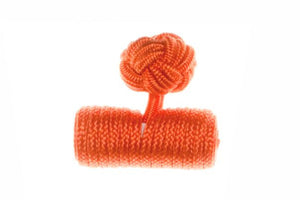 Orange Barrel Cuffknots Knot Cufflinks - by Elizabeth Parker England