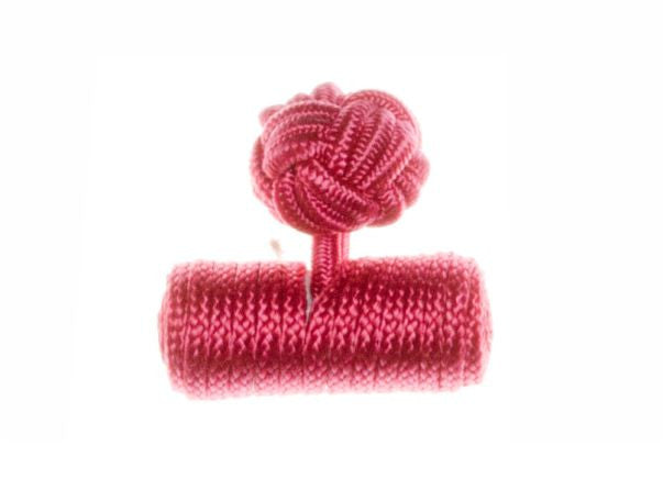 Fuchsia Pink Barrel Cuffknots Knot Cufflinks - by Elizabeth Parker England
