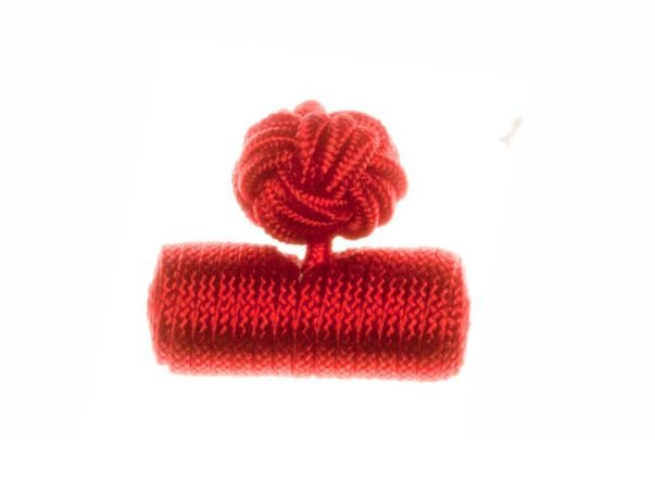 Red Barrel Cuffknots Knot Cufflinks - by Elizabeth Parker England