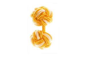 Gold & Yellow Cuffknots Knot Cufflinks - by Elizabeth Parker England