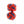 Red & Royal Blue Cuffknots Knot Cufflinks - by Elizabeth Parker England