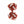 Burgundy Red & White Cuffknots Knot Cufflinks - by Elizabeth Parker England