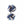 Navy Blue & White & Royal Blue Cuffknots Knot Cufflinks - by Elizabeth Parker England