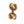 Mocha Brown, Whisky Brown & Yellow Cuffknots Knot Cufflinks - by Elizabeth Parker England
