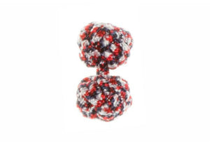 Red, White & Blue Twisty Cuffknots Knot Cufflinks - by Elizabeth Parker England