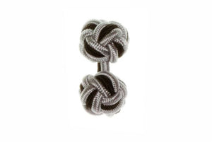 Grey & Black Cuffknots Knot Cufflinks - by Elizabeth Parker England