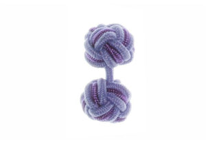 Lilac & Purple Cuffknots Knot Cufflinks - by Elizabeth Parker England