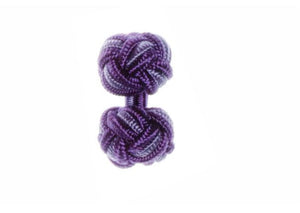 Purple & Lilac Cuffknots Knot Cufflinks - by Elizabeth Parker England