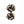 Black & White Sparkle Cuffknots Knot Cufflinks - by Elizabeth Parker England