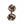 Black Sparkle & Pink Cuffknots Knot Cufflinks - by Elizabeth Parker England