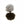 Black & Grey Different Colour Ends Cuffknots Knot Cufflinks - by Elizabeth Parker England