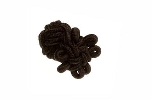 Black Flower Shaped Cuffknots Knot Cufflinks - by Elizabeth Parker England