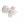 White Flower Shaped Cuffknots Knot Cufflinks - by Elizabeth Parker England