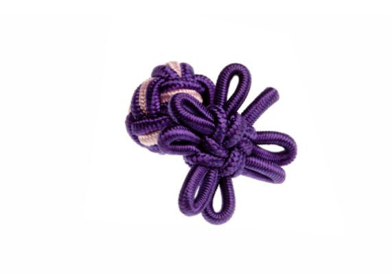 Purple & Pink Flower Shaped Cuffknots Knot Cufflinks - by Elizabeth Parker England