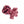 Candy Pink & Aubergine Purple Flower Shaped Cuffknots Knot Cufflinks - by Elizabeth Parker England