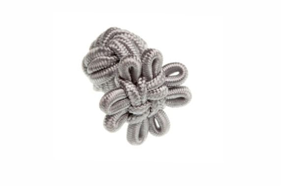 Grey Flower Shaped Cuffknots Knot Cufflinks - by Elizabeth Parker England