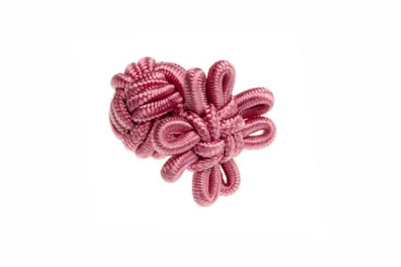 Candy Pink Flower Shaped Cuffknots Knot Cufflinks - by Elizabeth Parker England