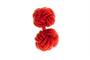 Ruby Red Cuffknots Knot Cufflinks - by Elizabeth Parker England