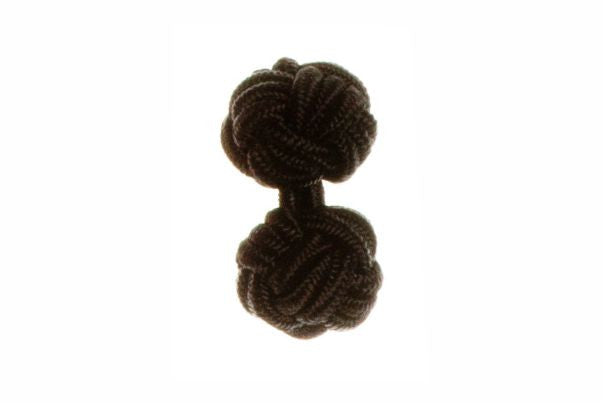 Black Cuffknots Knot Cufflinks - by Elizabeth Parker England