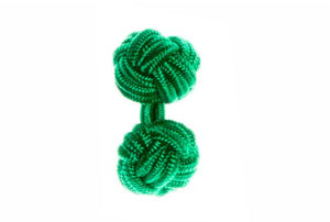 Green Cuffknots Knot Cufflinks - by Elizabeth Parker England