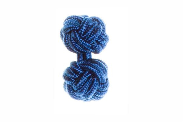Royal Blue Cuffknots Knot Cufflinks - by Elizabeth Parker England