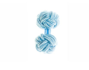 Sky Blue Cuffknots Knot Cufflinks - by Elizabeth Parker England