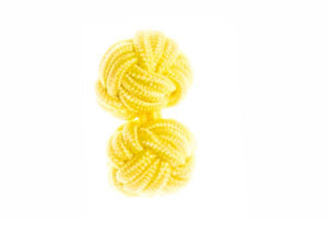 Canary Yellow Cuffknots Knot Cufflinks - by Elizabeth Parker England