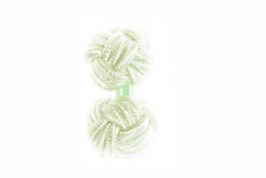 Light Green Cuffknots Knot Cufflinks - by Elizabeth Parker England