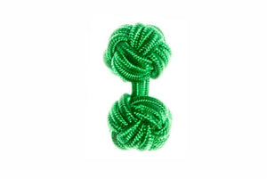 Emerald Green Cuffknots Knot Cufflinks - by Elizabeth Parker England