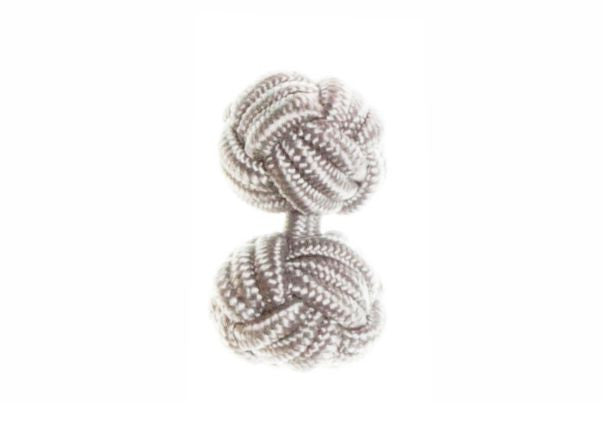 Grey Cuffknots Knot Cufflinks - by Elizabeth Parker England