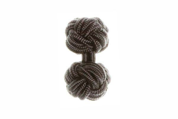 Graphite Grey Cuffknots Knot Cufflinks - by Elizabeth Parker England