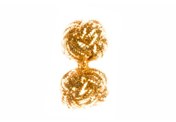 Metallic Gold  Cuffknots Knot Cufflinks - by Elizabeth Parker England