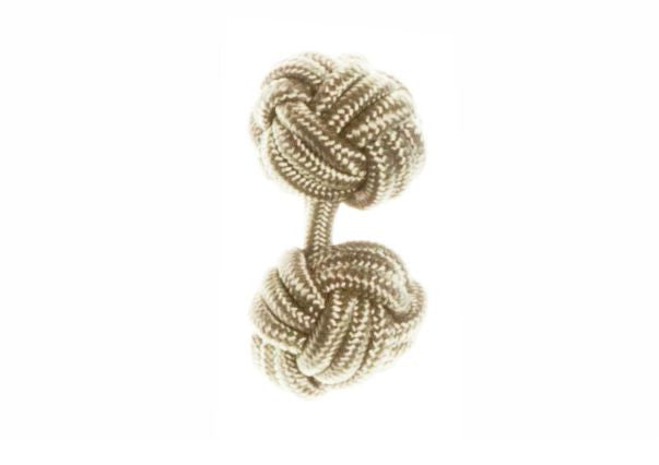 Sage Green Cuffknots Knot Cufflinks - by Elizabeth Parker England