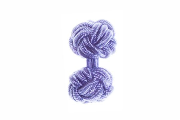 Lilac Cuffknots Knot Cufflinks - by Elizabeth Parker England