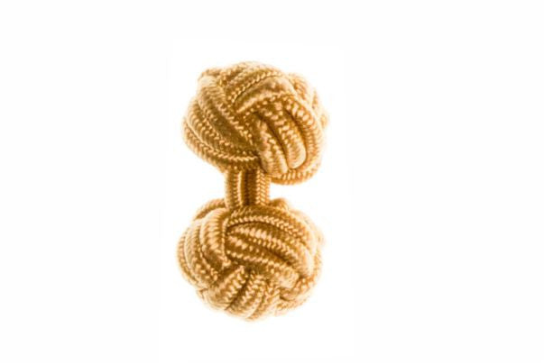 Camel BrownCuffknots Knot Cufflinks - by Elizabeth Parker England
