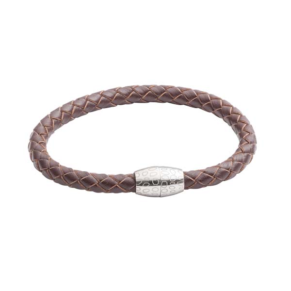 Brown Leather Kitoko Bracelet by Elizabeth Parker