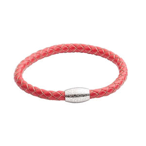 Red Leather Kitoko Bracelet by Elizabeth Parker