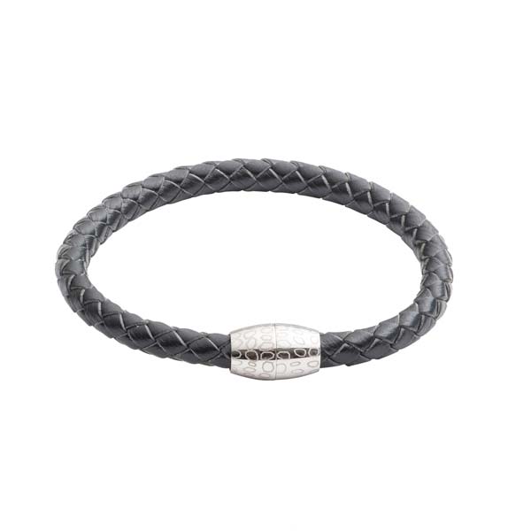 Kitoko Black Leather Bead Bracelet by Elizabeth Parker