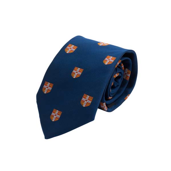 Official University of Cambridge Navy with Red Crest Silk Tie
